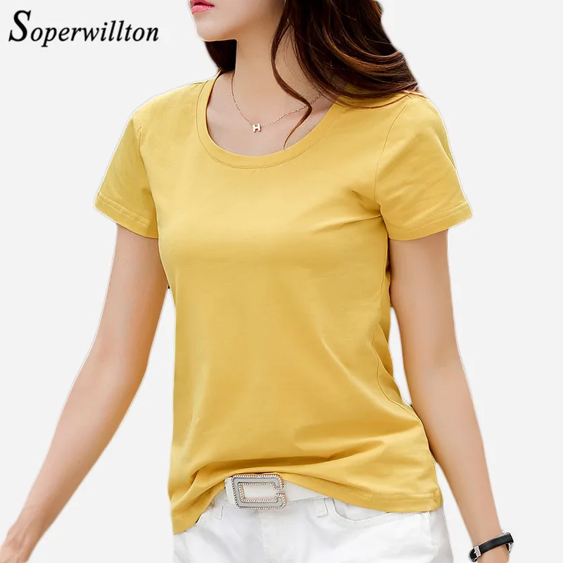 New 2018 Women Summer Fashion T shirt Casual Top Short sleeve V-neck Tshirt Female T-Shirt Women's 100% Cotton Tee Shirt Femme | Женская
