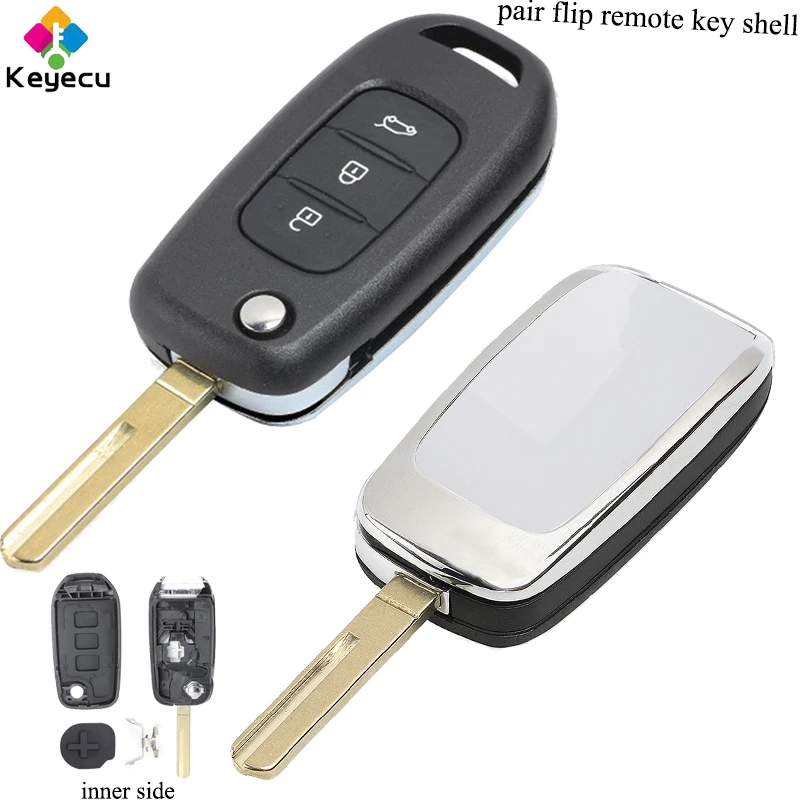 KEYECU пара замена флип/складной пульт дистанционного ключа автомобиля оболочки