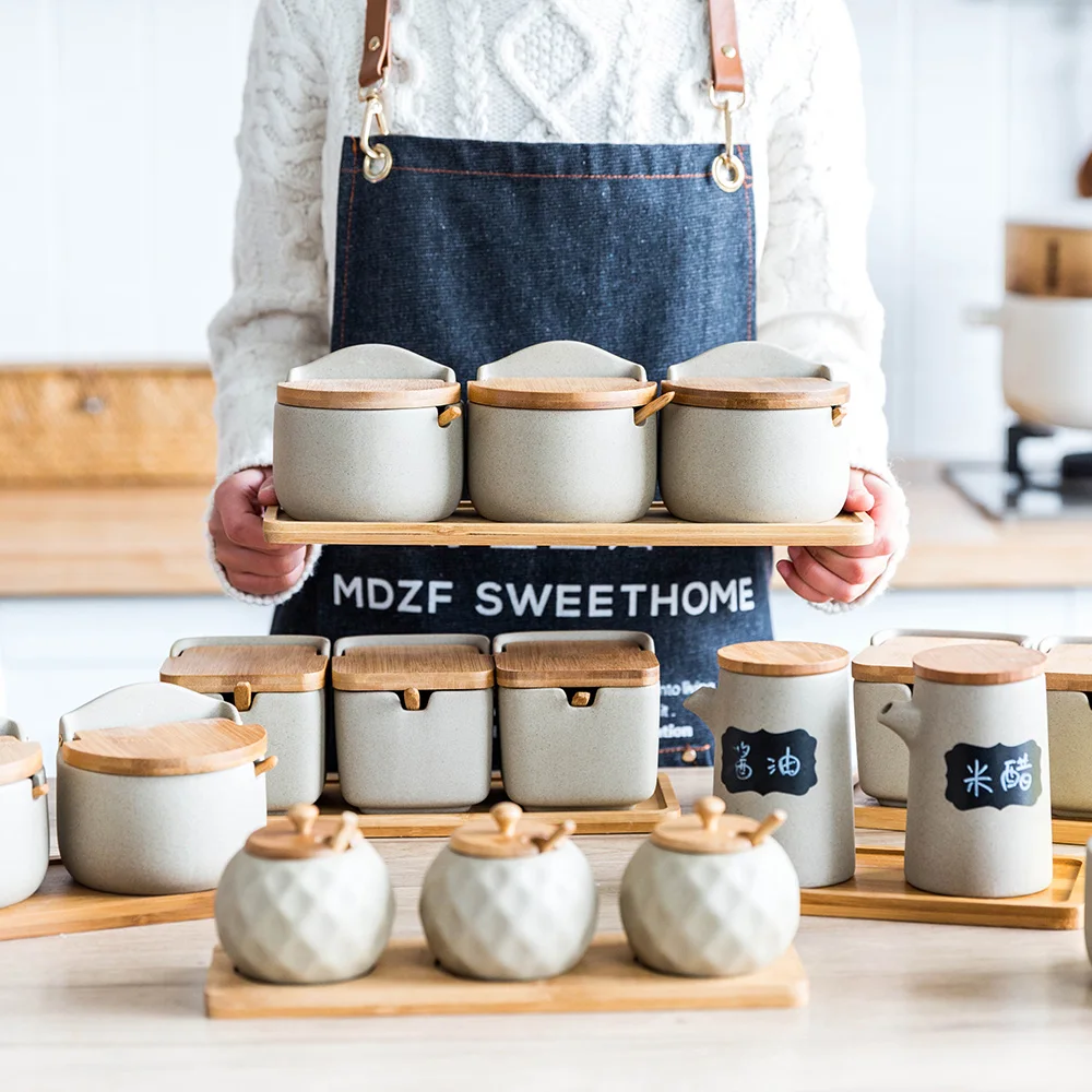 Japan Zakka Style Mark керамическая бутылка для хранения герметичная банка специй