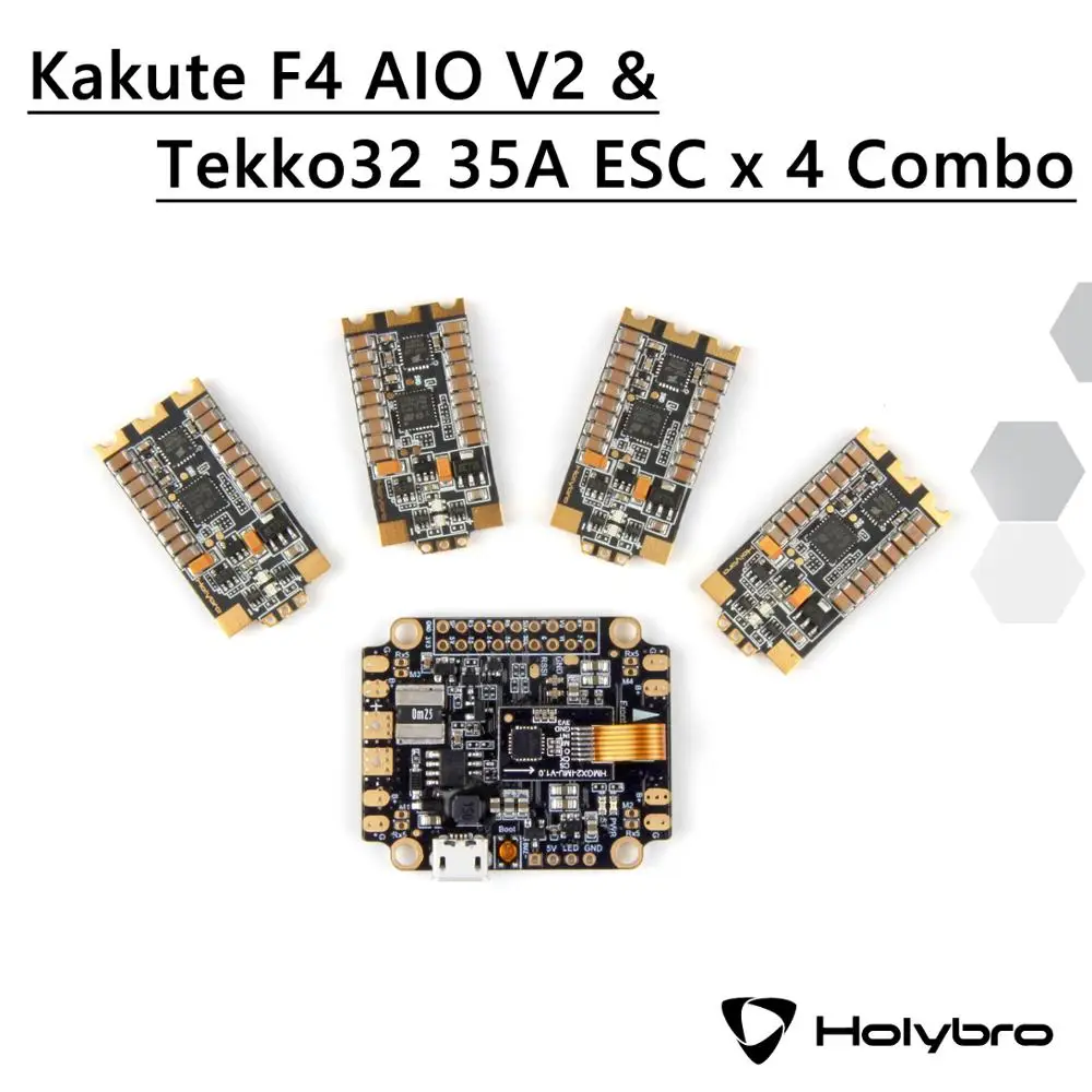 Holybro Kakute F4 игровые джойстики и Holybro Atlatl HV V2 5,8G/видеопередатчиком и Holybro Tekko32 4-в-1 35A ESC комбо для видом от первого лица