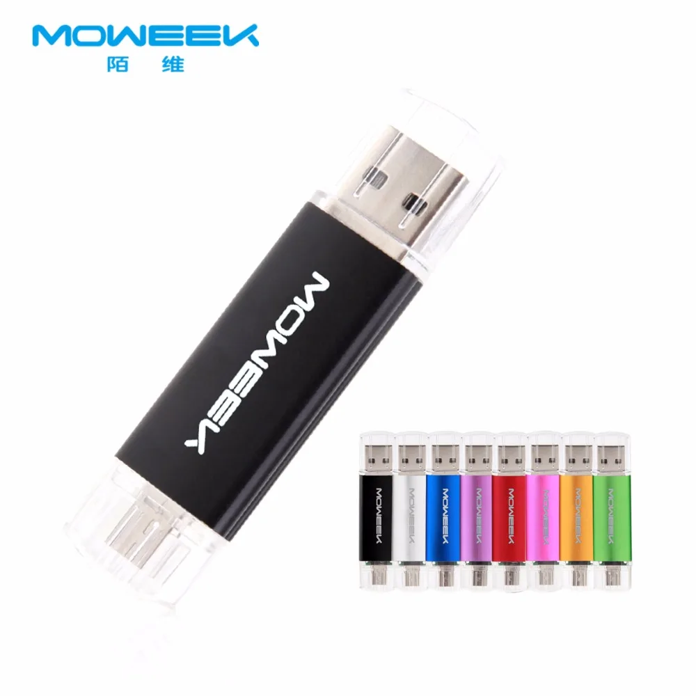 Moweek Модный Цветной OTG USB флеш накопитель 64 Гб металлический 4 ГБ 8 16 32 usb карта