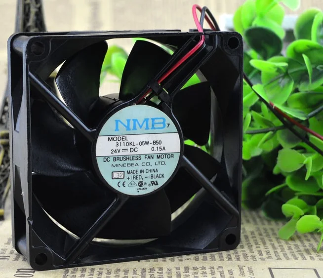 

SSEA New Wholesale cooling fan for NMB-MAT 3110KL-05W-B50 24V 0.15A 8CM 8025 2 wire server inverter fan