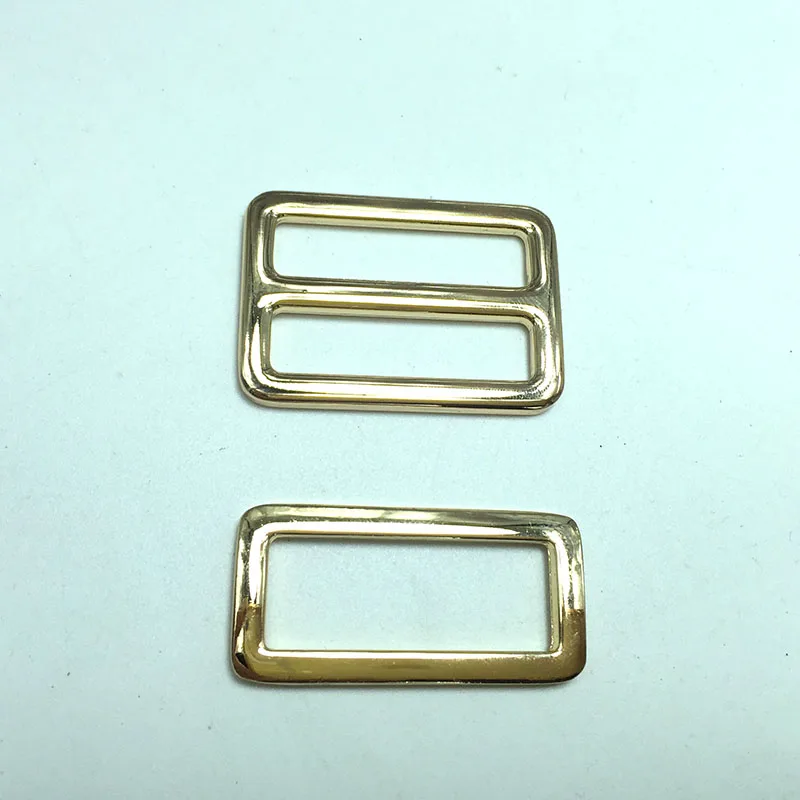 50mm (2 inch inner size) Golden alloying rectangle sliders strap adjuster 80pcs 3mm thickness