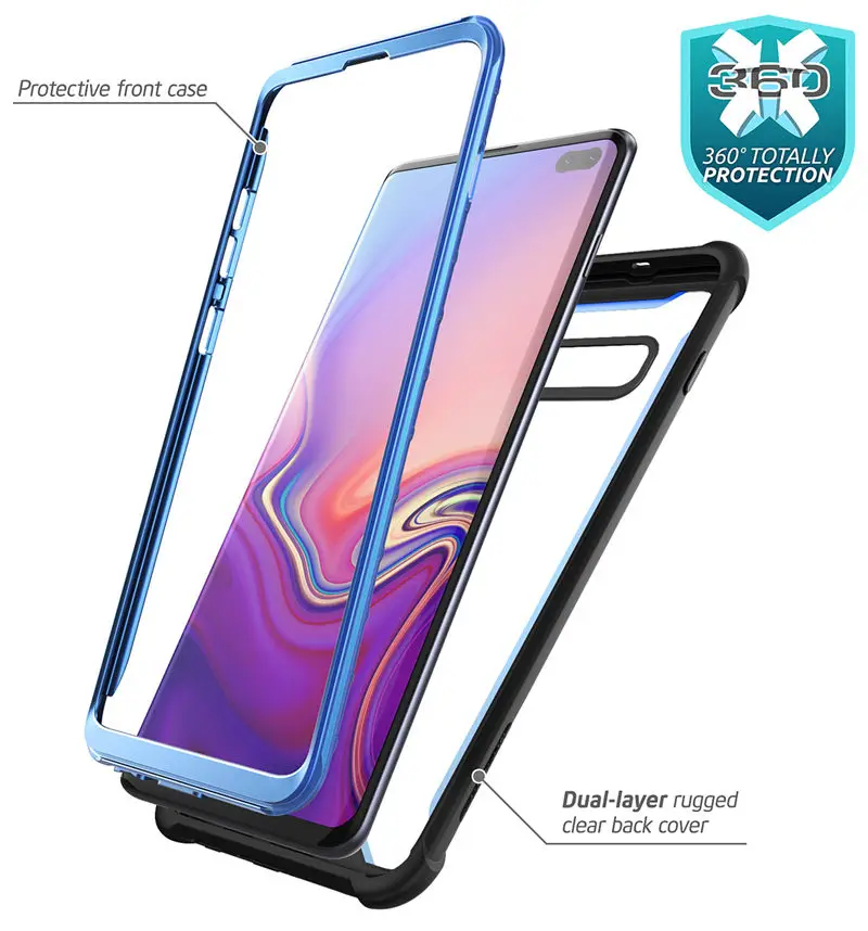 Для samsung S10 Plus чехол 6,4 Ares прочный Чехол на весь корпус со встроенной защитной пленкой [не совместим с датчиком отпечатков пальцев]