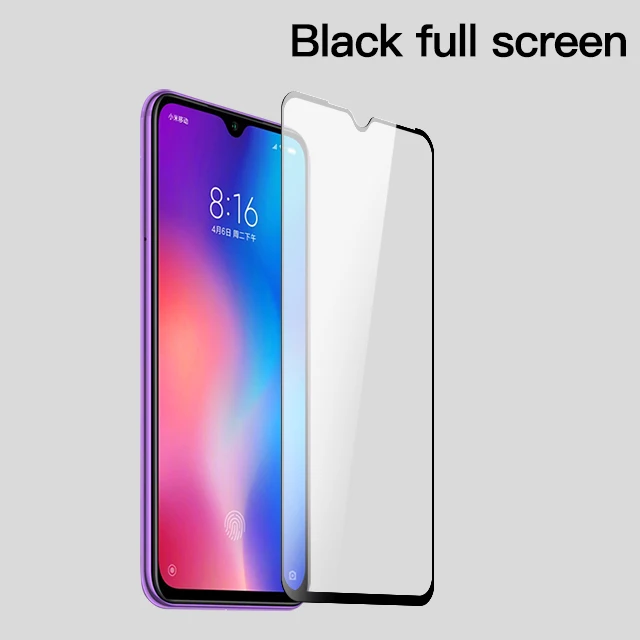 PZOZ для xiaomi mi 8 mi 9, закаленное стекло, Защитная пленка для экрана xiaomi mi 8 9, полноэкранное стекло, прозрачная пленка для телефона xao mi xio mi - Цвет: Black