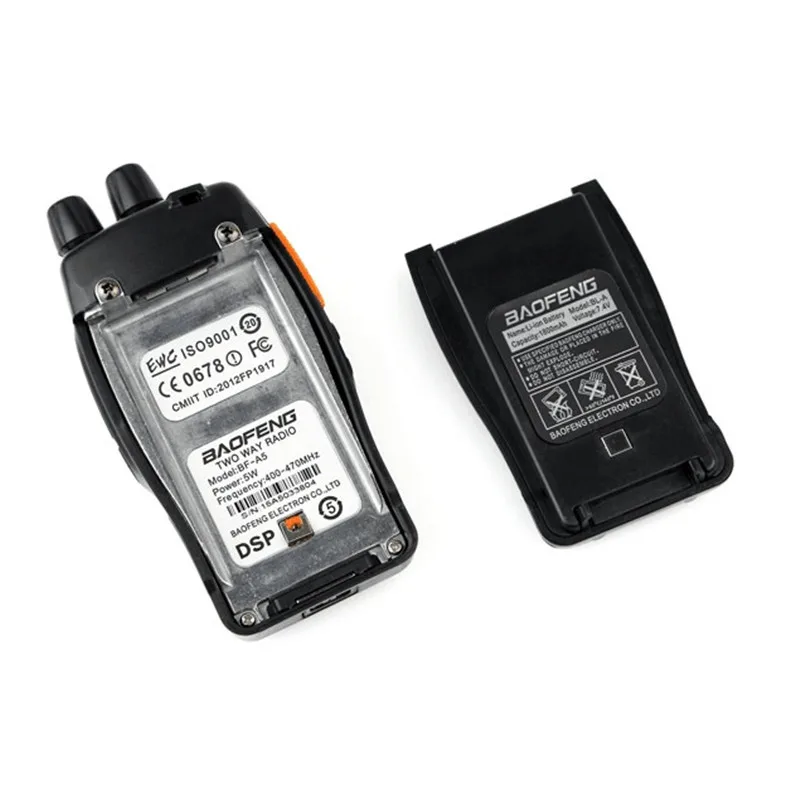 Рация BAOFENG BF A5 Talkie UHF 5 W PTT Ham CB Radio Talki Walki 1800mAh Мобильный приемопередатчик