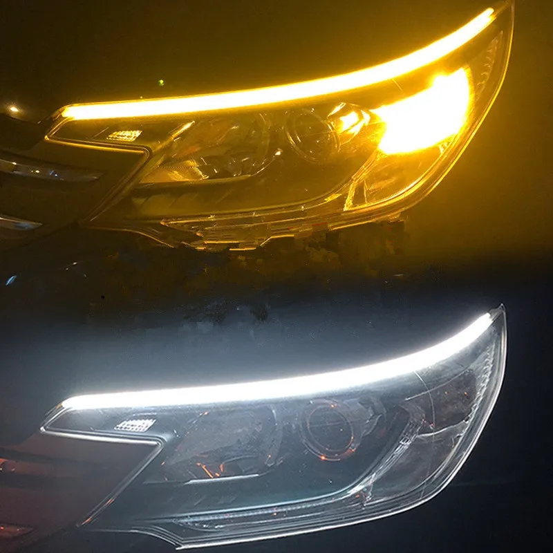 EXTERIOR LED LIGHTTING FRONT HEADLAMP DAY TIME LIGHTS LAMPS WITH TURN SIGNAL LIGHT FIT FOR FORD ESCAPE KUGA 2013-2015 LAMP |