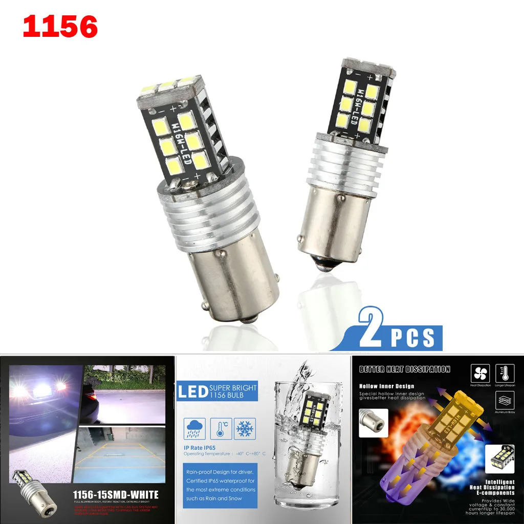 CARPRIE автомобильный светильник 2019 Горячая Распродажа Новый 1156 P21W BA15S 2835 15LED Canbus