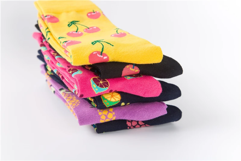 Мода sockmark скейтборд Chaussette Homme мода Фрукты Ананас черешня мужские носки Европейский США хип-хоп улица Crew забавные носки