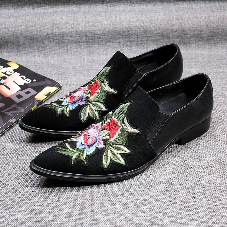 Choudory Новых Людей Прибытия Квартиры Бархат Острым Носом Вышивка Мокасины