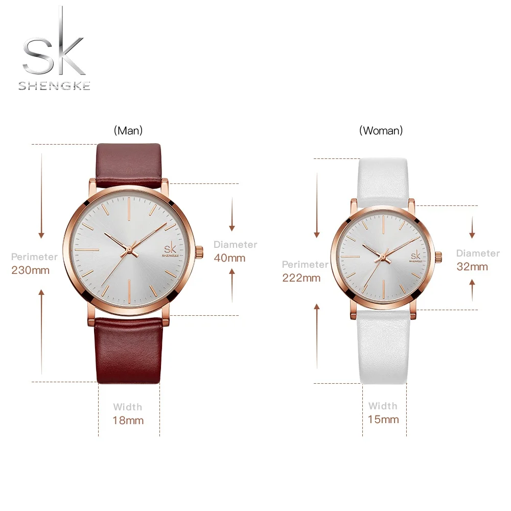 Shengke женские пары влюбленных часы модные кварцевые наручные Relogio Feminino Montre