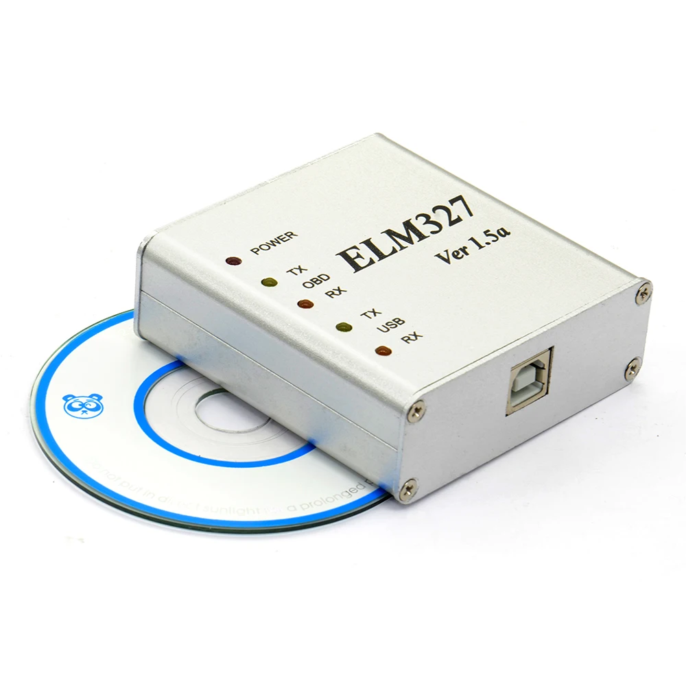 Автомобильный диагностический сканер ELM327 Metal V1.5/V1.5a OBD2 металлический интерфейс USB