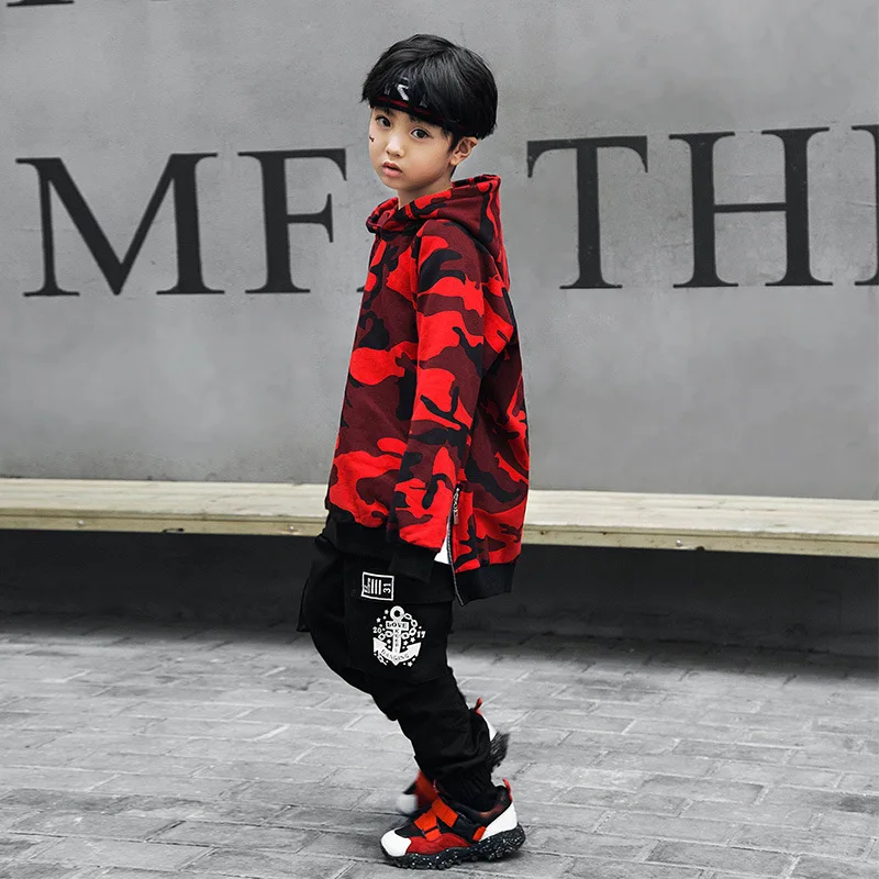 100-180 см в стиле &quotунисекс&quot для мальчиков и девочек красный камуфляж хип-хоп
