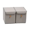 two seperator gray Shushi модный льняной ящик для ювелирных изделий, складной органайзер для мелочей, складной ящик для бюстгальтера, грязная ткань, чехол для хранения - Цвет: two seperator gray