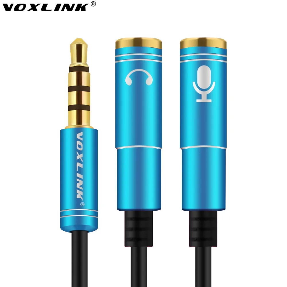 Voxlink 3.5 мм разъем для наушников аудио Y Splitter кабель 1 Мужской 2 Женский стерео