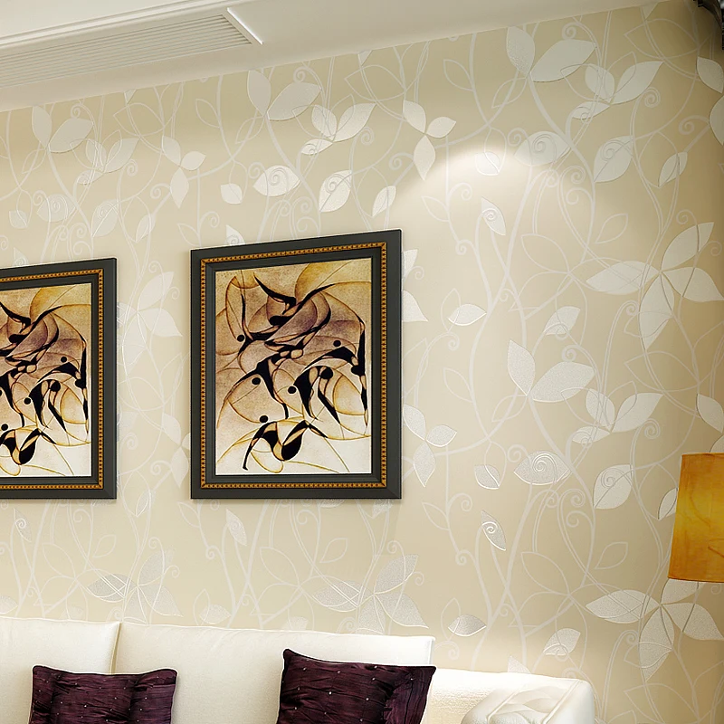 

High Quality 3D Modern Flower Embossed Non Woven Wallpaper Wall Paper Roll For Living Room Bedroom Wedding Room