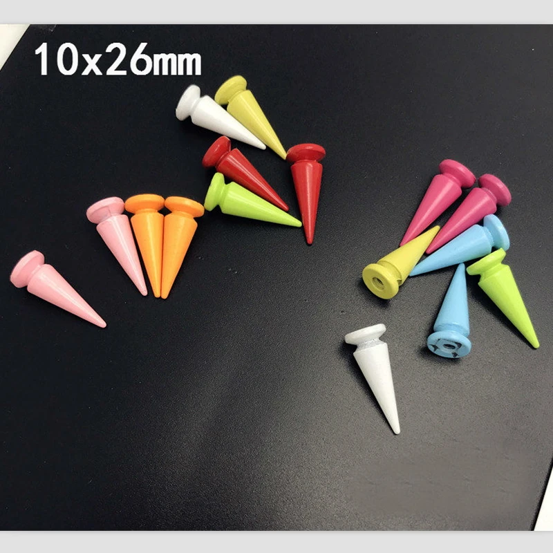 10 шт. 10*26 мм цветная Пуля заклепки модные и шипы для одежды кожи DIY аксессуары remache