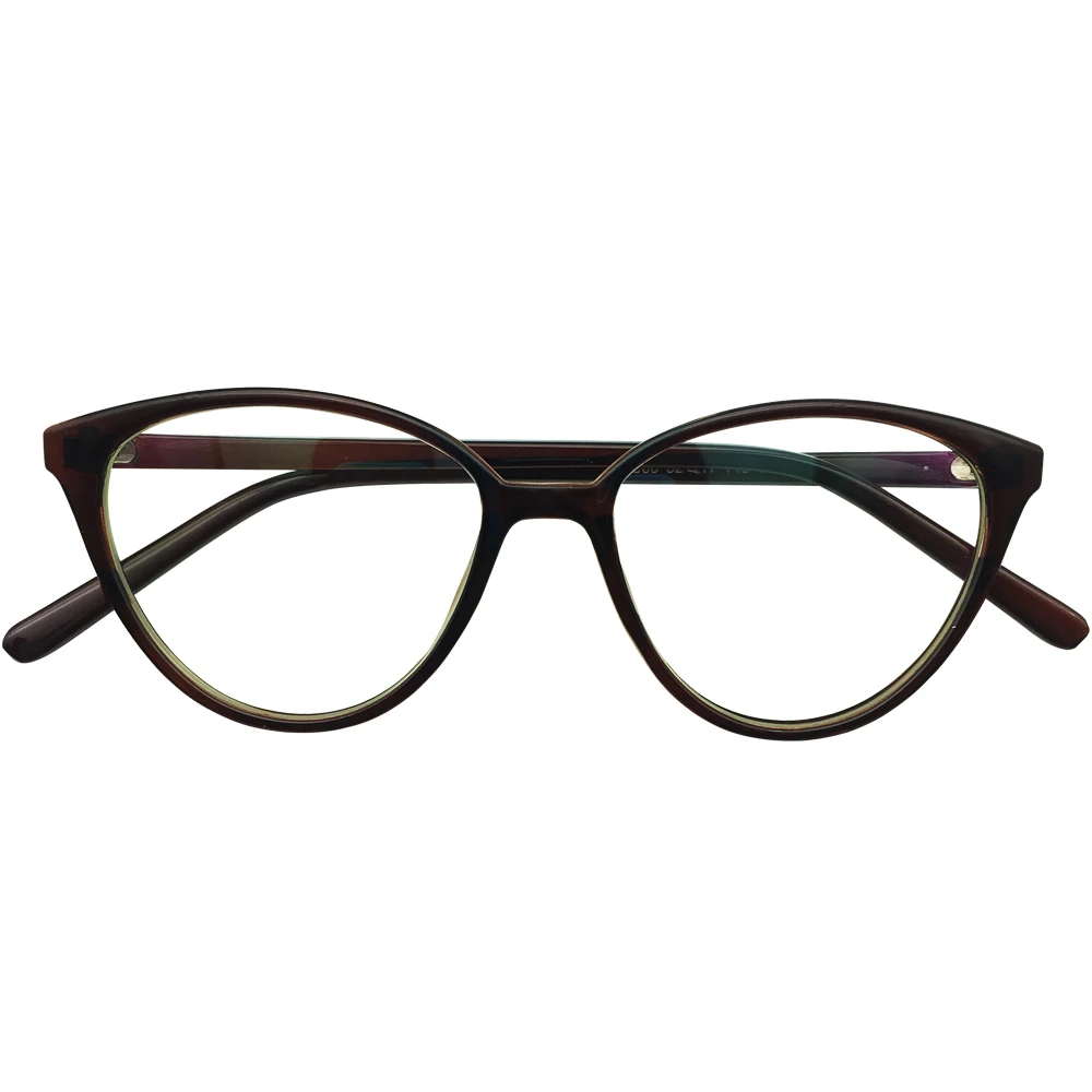 Женские очки для близорукости Cateye коричневые оправы зрения кошачий глаз от 0 25 до