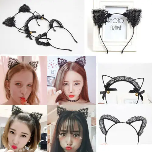 Повязка на голову с кошачьими ушами для женщин и девочек металлический ободок