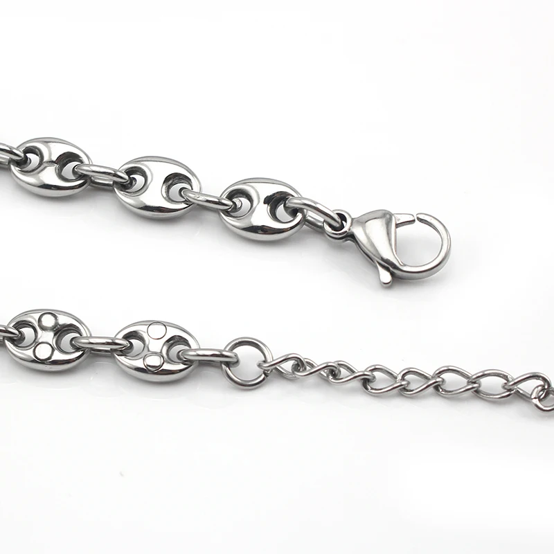 Women 316L stainless steel magnetic necklace health for women female 2017 new design 9mm width link jewelry |