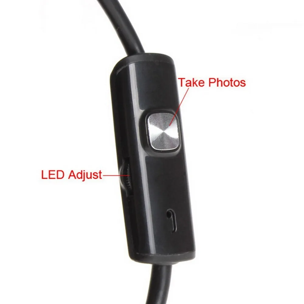LESHP 6 светодиодный 7 мм 3/3. 5/5m USB инспекционный видеоэндоскоп с Камера на змеевидной трубке IP67 Водонепроницаемый бороскоп для Android ПК