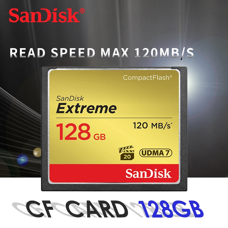 Sandisk оригинальный extreme CompactFlash памяти CF карта LD до 120 МБ/с. узнать Скорость для