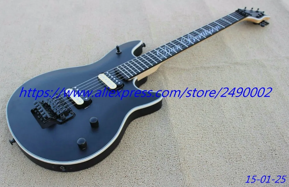 Лучшие буквы электрогитары с инкрустацией из Эбенового дерева матовая черная