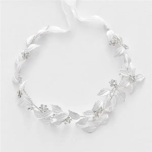 Silver Jonnafe, античный золотой лист, женский головной убор, ручная работа, свадебная тиара, повязка на голову, свадебная повязка на голову, аксессуары, корона для волос - Окраска металла: Silver