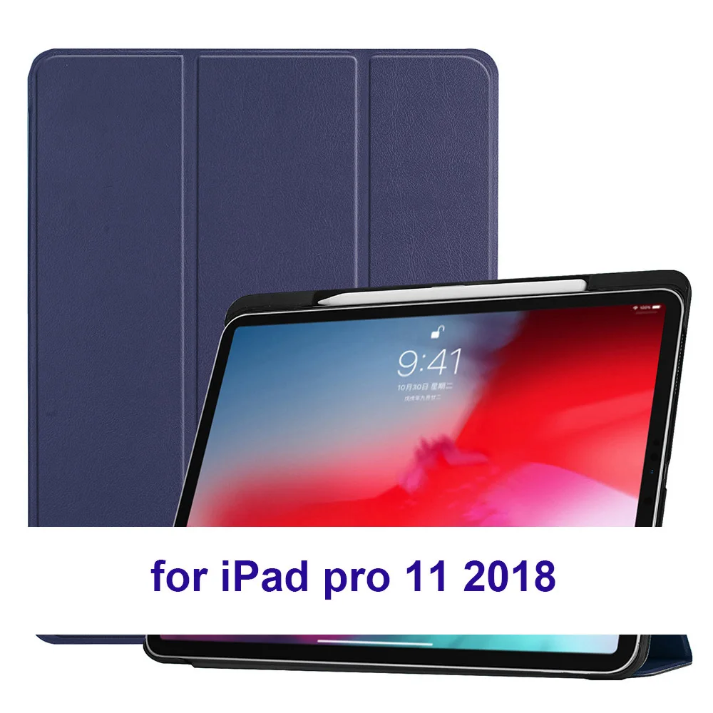 Pro-11 Blue SeenDa Магнитный умный чехол для планшета для iPad Pro 11 Чехол для iPad Pro 12,9 трехслойный Магнитный чехол-подставка для iPad Pro 11 12,9 - Цвет: Pro-11 Blue
