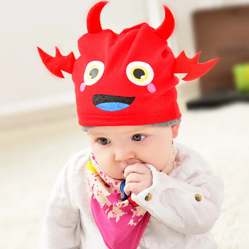 Комплект из 2 предметов детский шарф и шапка с рисунком дьявола хлопковая для