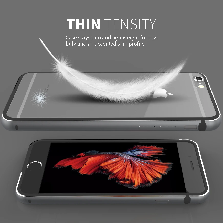Luxury Transparent PC + Metal Case For Iphone 6S/ 6S Plus Hard Cases Silicone Frame Back Protective Cover Iphone6 4.7 5.5 |
