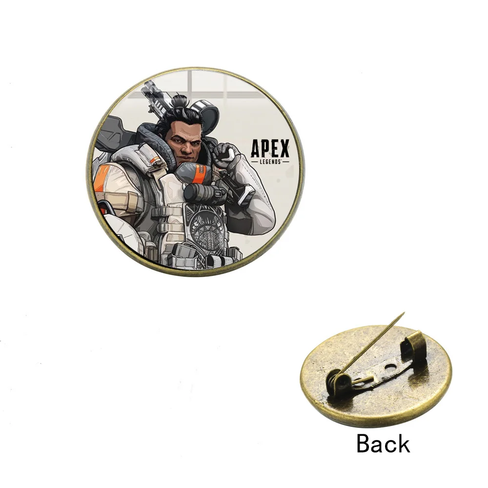 Новые поступления на русском языке брошь Apex Legends стеклянный кабошон с рисунком в
