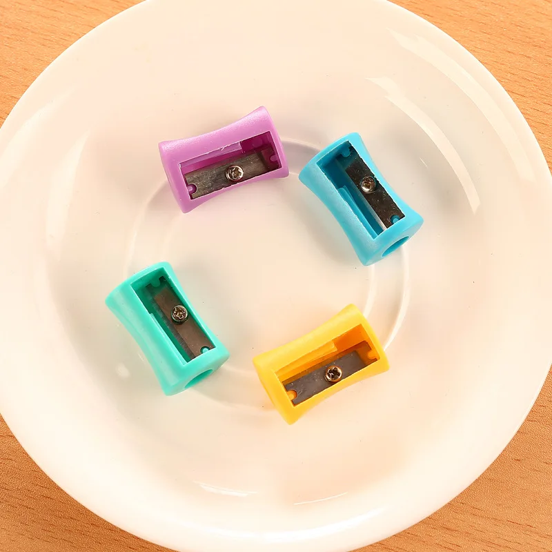 Модная цилиндрическая точилка для карандашей с одним отверстием 4 шт. точилки