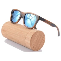 bamboo wood sunglasses in men ice bule coating mirror polarized sunglasses wooden women men handmade nature oculos z6016