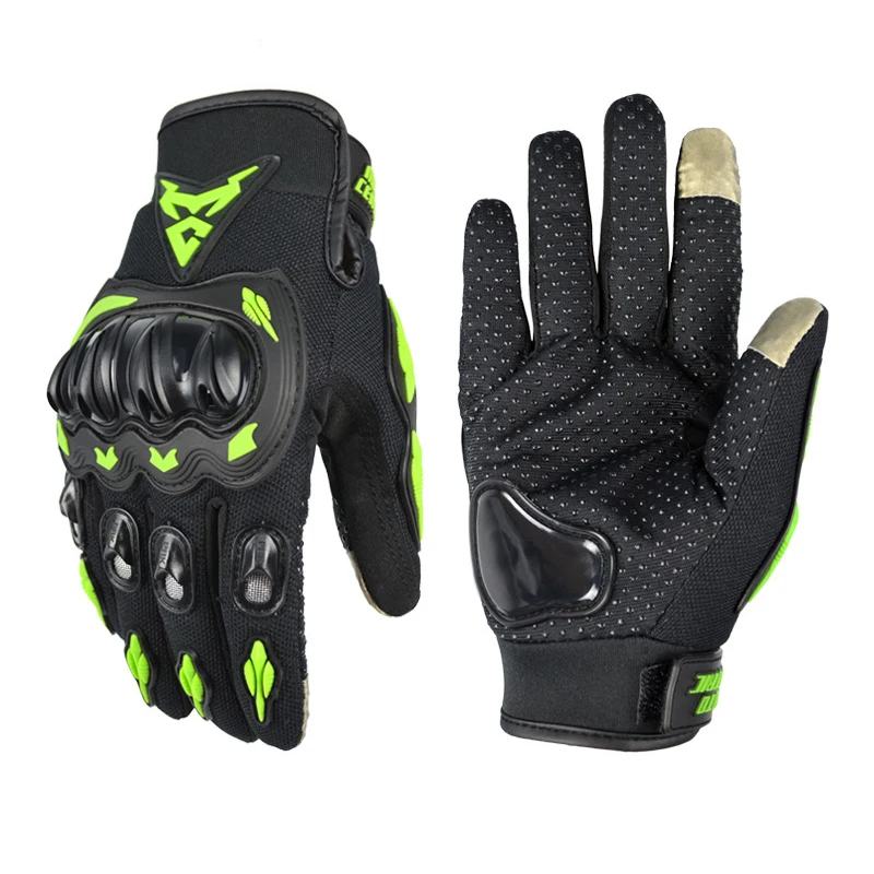 MOTOCENTRIC Мотокросс Guantes для езды на мотоцикле Гонки на мотоциклах Ездовые перчатки мотоцикл полный палец перчатки для мотоцикла - Цвет: Зеленый