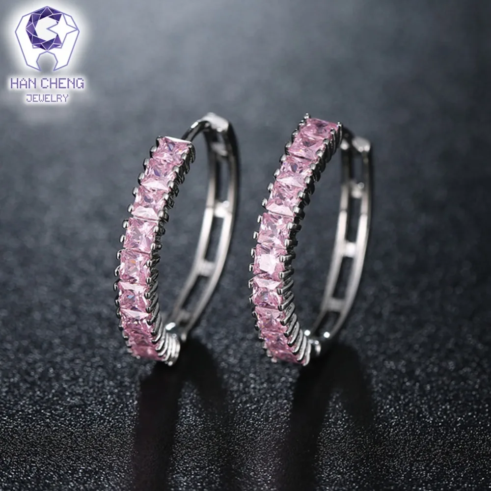 HanCheng новые модные классические петли AAA циркон камень драгоценный круглый