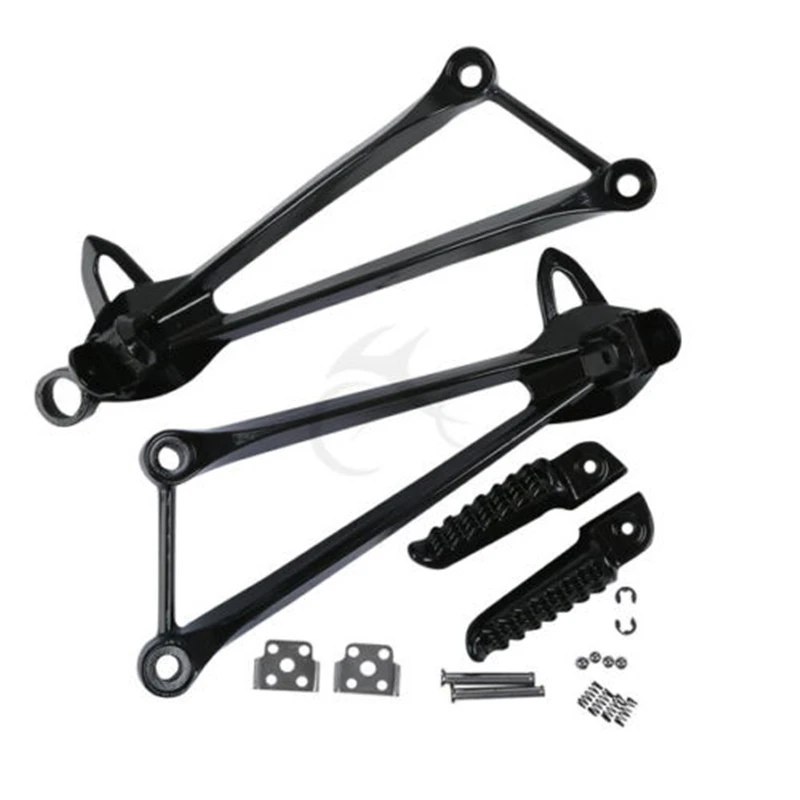 Motorcycle Rear Footrest Foot Pegs Bracket For Kawasaki Ninja ZX6R ZX10R 2009-2010 black silver | Автомобили и мотоциклы