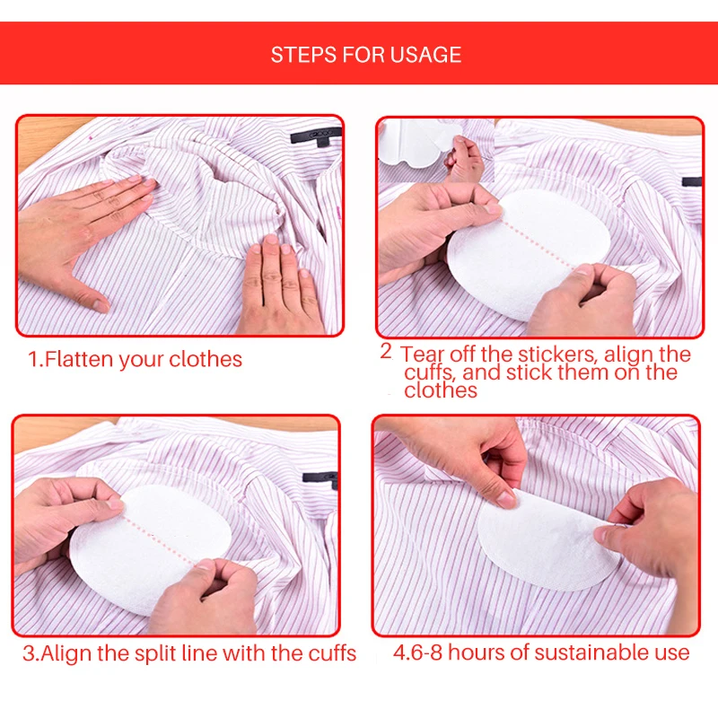 

44pcs Disposable Underarm Sweat Guard Pad Armpit Sheet Liner Dress Clothing Deodorants Underarm Absorbing Sweat Pads