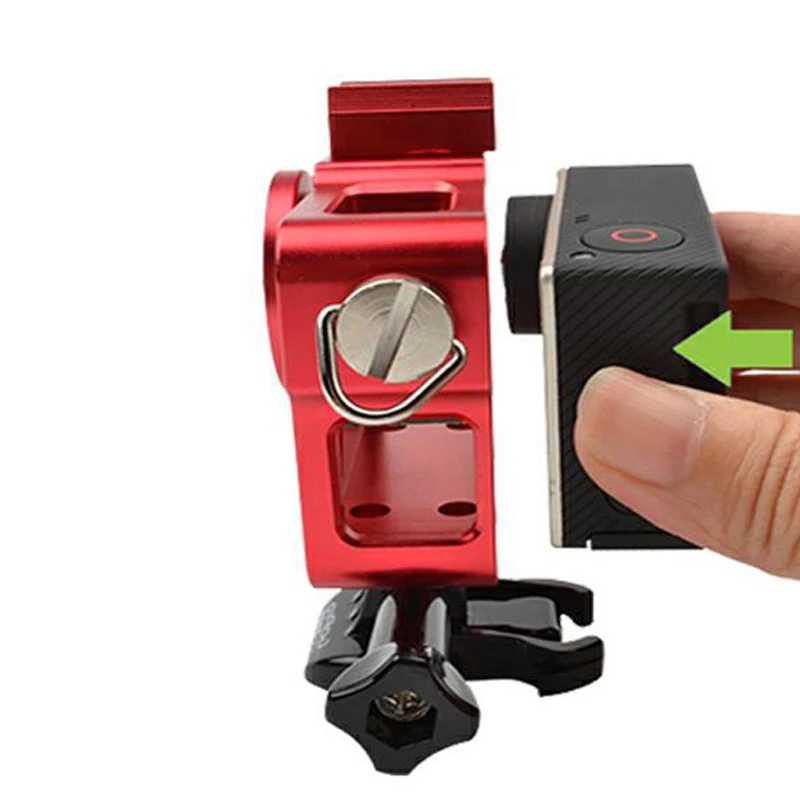 Gopro hero 4 3+ case Алюминий сплав защитный корпус чехла+ фильтр Лен для Gopro Go pro hero 4 hero 3+ камера аксессуары