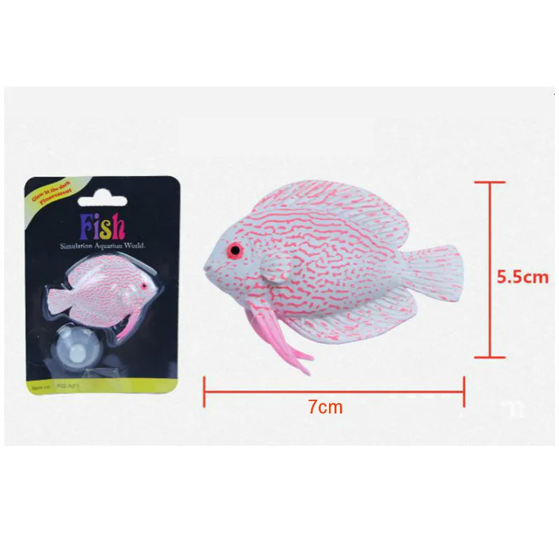 Силиконовые искусственные тропические рыбки аквариумные украшения плавающие