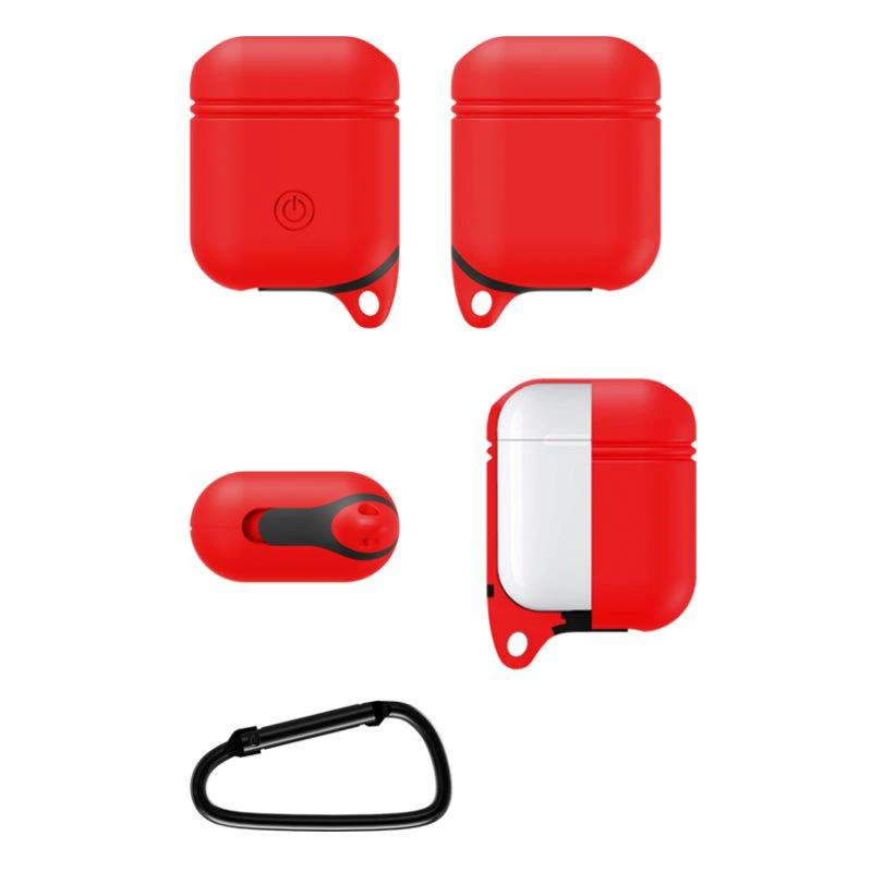 DOITOP Мягкий силиконовый чехол для Apple Airpods противоударный с анти-потерять