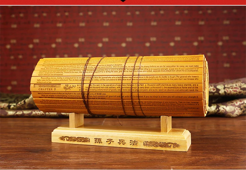 Китайский национальный подарок-Искусство войны# Sun-Tzu- бамбуковая Коллекционная серия книга(2 языка)-лучший Деловой Подарок