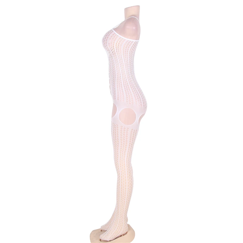 HS30082 чулки сексуальные белые прозрачные сетчатые боди однотонные стильные