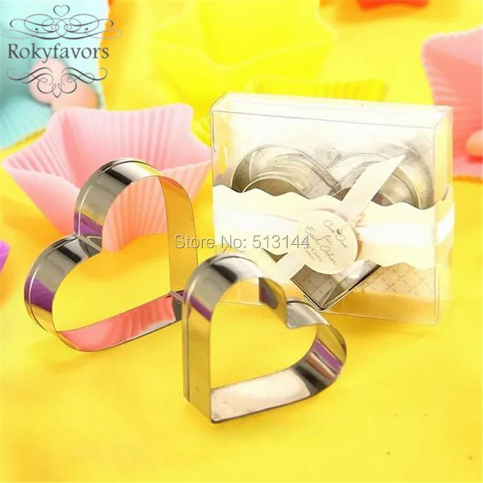 100SETS Heart Shaped Metal Cookie Cutter Favors Wedding Party Giveaways Birthday Gifts Ideas Bridal Shower | Дом и сад