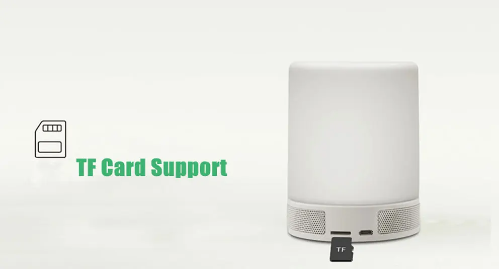 Романтическое освещение Bluetooth динамик с умным будильником Led Фонарь Лампа 5