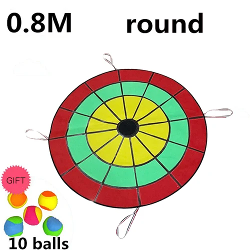 0.8M round red Детский дротик доска Детский сад метательный липкий шар мишень Магнитная Дротика доска Детский сад спортивная игра в помещении детские игрушки RZ1023 - Цвет: 0.8M round red