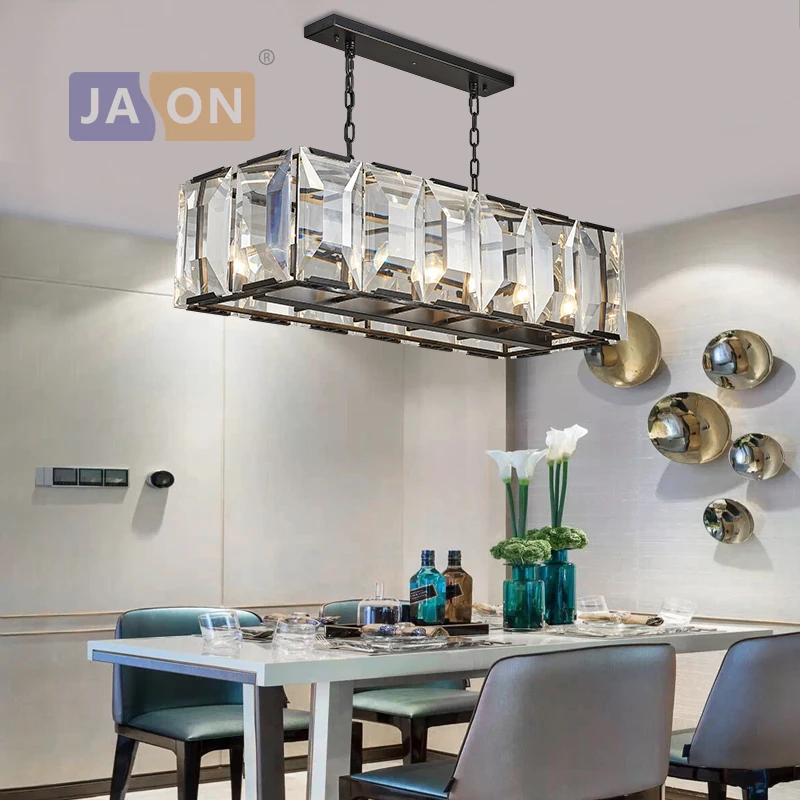 Светодиодная люстра e14 постмодерн Хрустальная железная Золотая черная освещение