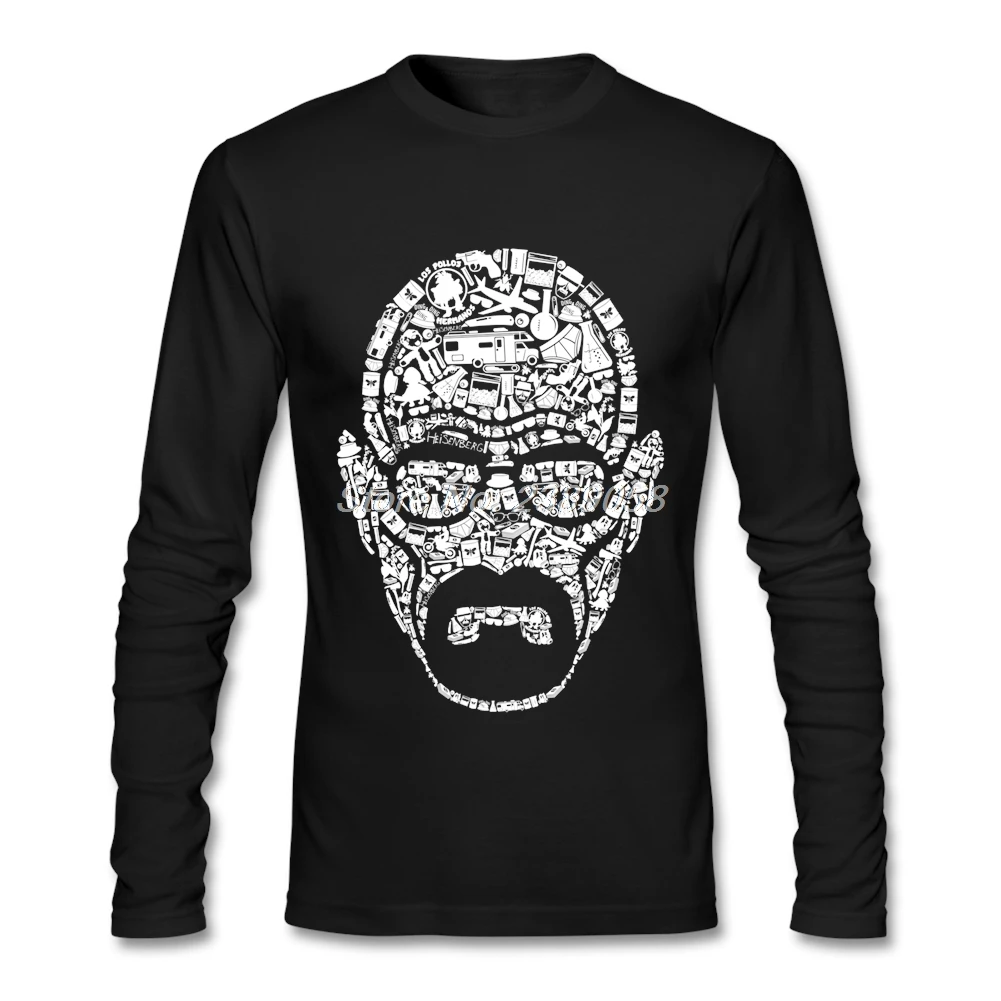 Мужская футболка Heisenberg новинка 2019 уникальные Футболки с длинным рукавом высокое