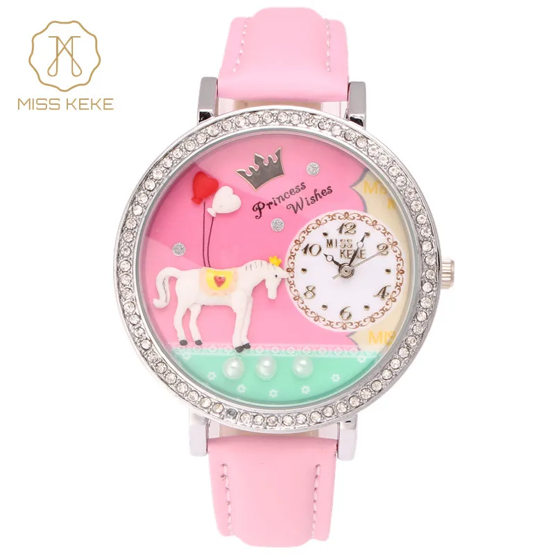 2017 Новый стиль Miss Keke женские часы Алмазная рельефная глина модное платье