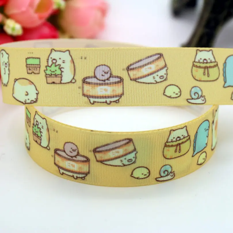 DHK 7/8 ''Бесплатная доставка японский мультфильм печатных grosgrain ленты